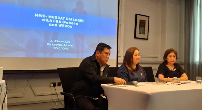 Newly appointed Labor Attache Alice Visperas meets FRA owners in Oman